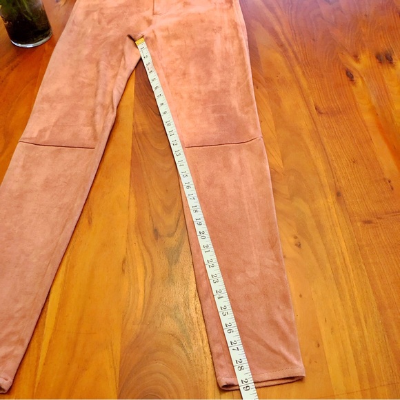RUDSAK Dusty Rose Suede Texture Minimalist Skinny Pencil Trousers Pants. Medium. - Picture 11 of 13